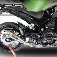 Escape compatible con Benelli Leoncino 500 Trail 2017-2024, Powercone Evo, Escape legal, homologado, silenciador con db killer desmontable y tubo de conexión específico 