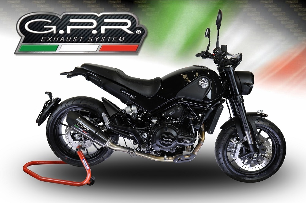 Escape compatible con Benelli Leoncino 500 Trail 2017-2024, Gpe Ann. Poppy, Escape legal, homologado, silenciador con db killer desmontable y tubo de conexión específico 