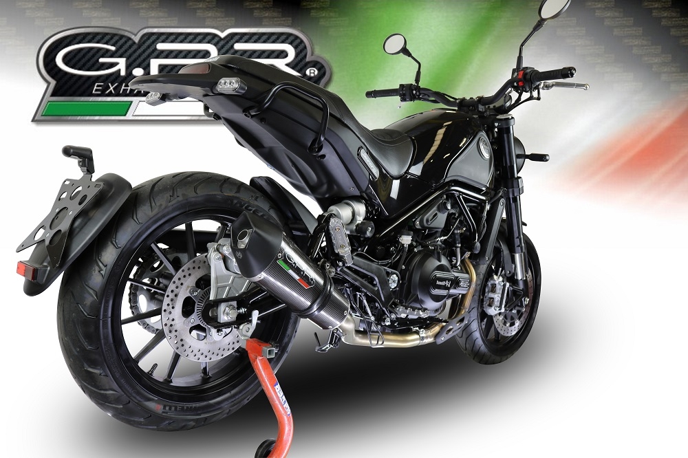 Escape compatible con Benelli Leoncino 500 Trail 2017-2024, Gpe Ann. Poppy, Escape legal, homologado, silenciador con db killer desmontable y tubo de conexión específico 