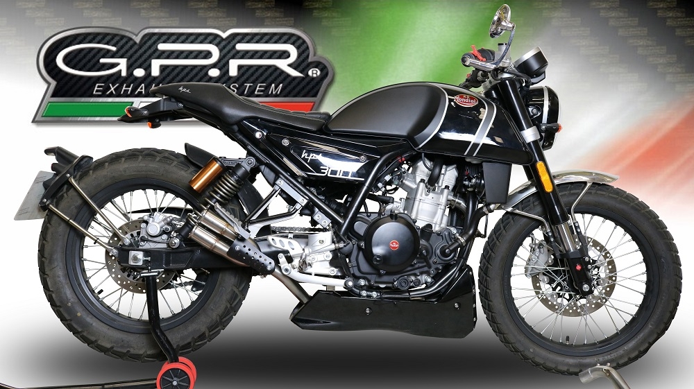 Escape compatible con F.B. Mondial Hps 300 2018-2019, F205, Escape racing, linea completa, suministrado con colector especifico, articulo sin homologacion 