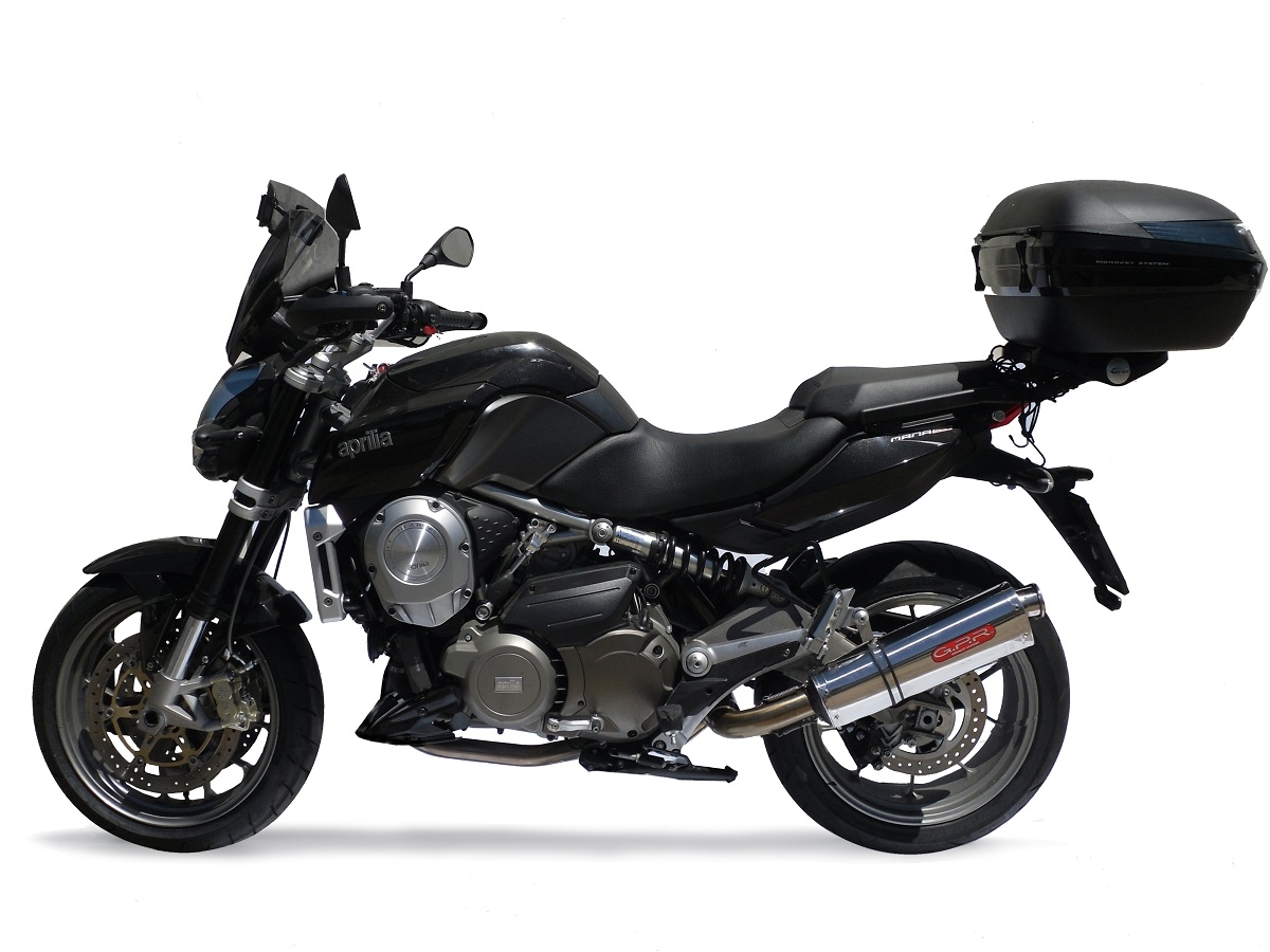 Escape compatible con Aprilia Mana 850 Gt 2007-2016, Trioval, Escape semi-completo homologado con db killer extraible 