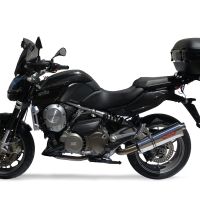 Escape compatible con Aprilia Mana 850 Gt 2007-2016, Trioval, Escape semi-completo homologado con db killer extraible 