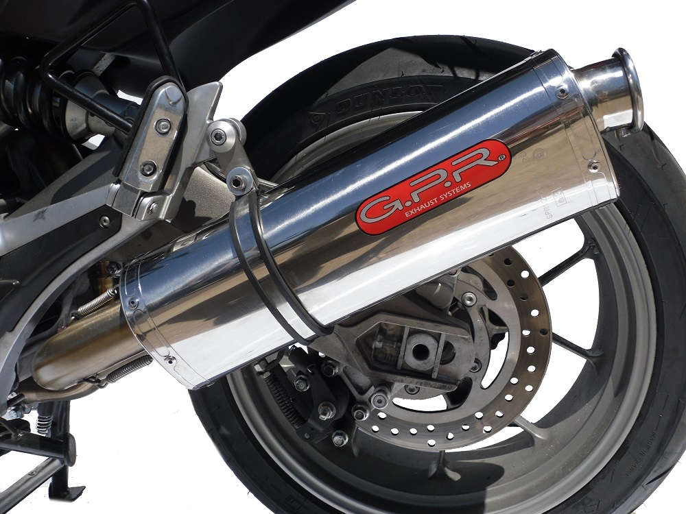 Escape compatible con Aprilia Mana 850 Gt 2007-2016, Trioval, Escape semi-completo homologado con db killer extraible 