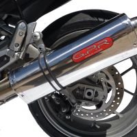 Escape compatible con Aprilia Mana 850 Gt 2007-2016, Trioval, Escape semi-completo homologado con db killer extraible 