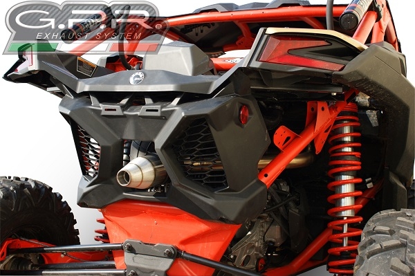 Escape compatible con Can Am Maverick X3 Turbo Buggy 2017-2024, Deeptone Atv, Escape legal, homologado, silenciador con db killer desmontable y tubo de conexión específico 