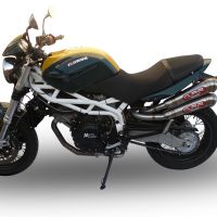 Escape compatible con Moto Morini Sport 1200 2008-2010, Powercone Evo, Par de terminales de escape homologados, con db killer extraíbles y tubos de conexión específicos 
