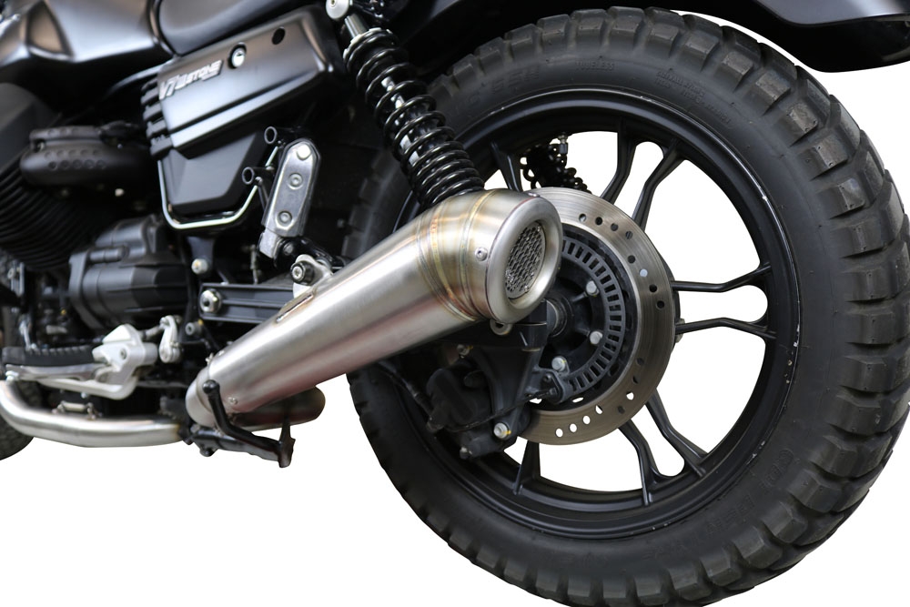 Escape compatible con Moto Guzzi V7 III Special-Stone-Carbon 2017-2018, Powercone Evo, Escape racing, linea completa, suministrado con colector especifico, articulo sin homologacion 