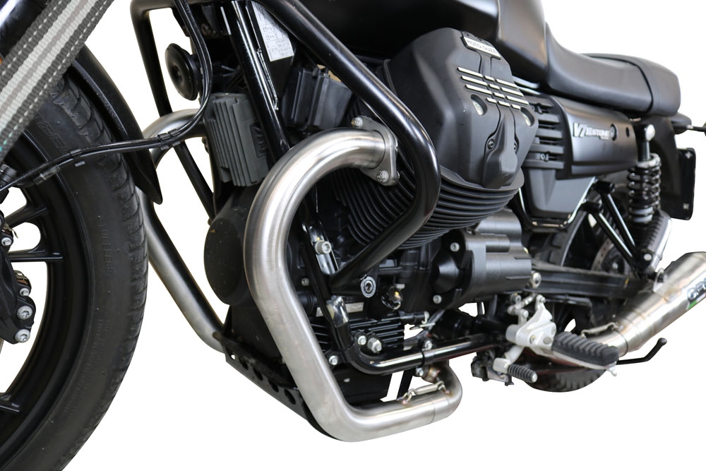 Escape compatible con Moto Guzzi V7 III Special-Stone-Carbon 2017-2018, Vintacone, Escape racing, linea completa, suministrado con colector especifico, articulo sin homologacion 