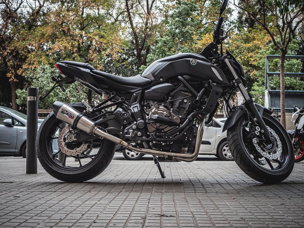 GPR escape compatible con  Yamaha Mt-07  2014-2016, New Grand Prix Evo Titanium, Escape completo homologado y legal, incluido db killer extraíble 