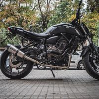 GPR escape compatible con  Yamaha Mt-07  2014-2016, New Grand Prix Evo Titanium, Escape completo homologado y legal, incluido db killer extraíble 