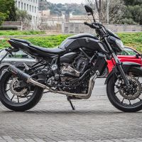 Escape compatible con Yamaha Mt-07 2017-2020, M3 Black Titanium, Escape completo, no legal para países de la UE, con db killer extraíble 
