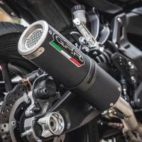 Escape compatible con Yamaha Tracer 700 2016-2019, M3 Black Titanium, Escape completo, no legal para países de la UE, con db killer extraíble 