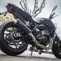 Escape compatible con Yamaha Tracer 700 2016-2019, M3 Black Titanium, Escape completo, no legal para países de la UE, con db killer extraíble 