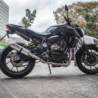 Escape compatible con Yamaha Mt-07 2014-2016, M3 Inox , Escape completo homologado y legal, incluido db killer extraíble 