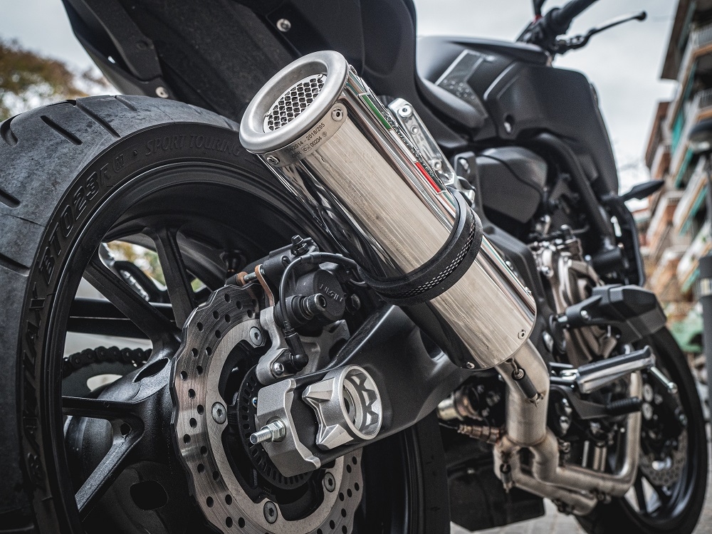 Escape compatible con Yamaha Mt-07 2014-2016, M3 Inox , Escape completo homologado y legal, incluido db killer extraíble 