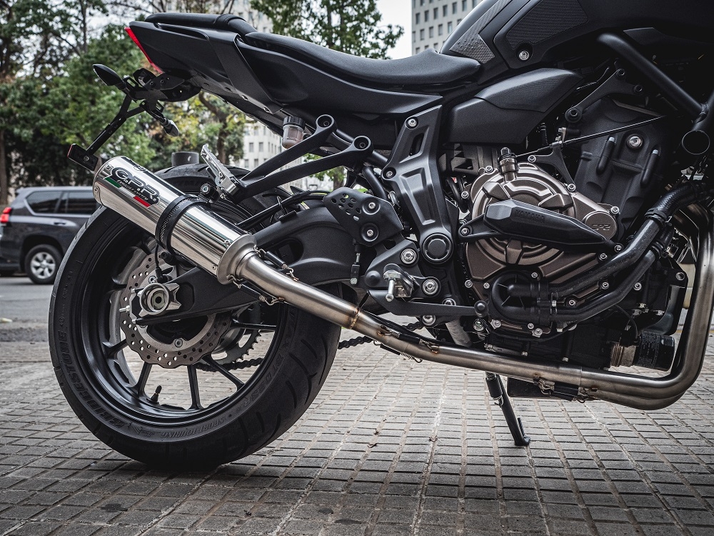 Escape compatible con Yamaha Xsr 700 2017-2020, M3 Inox , Escape completo, no legal para países de la UE, con db killer extraíble 