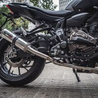 Escape compatible con Yamaha Xsr 700 2017-2020, M3 Inox , Escape completo, no legal para países de la UE, con db killer extraíble 