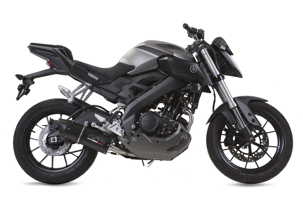 Escape compatible con Yamaha Mt 125 2017-2019, Furore Nero, Escape completo, no legal para países de la UE, con db killer extraíble 