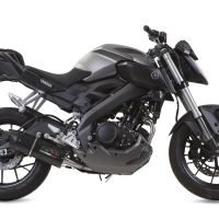 Escape compatible con Yamaha Mt 125 2017-2019, Furore Nero, Escape completo, no legal para países de la UE, con db killer extraíble 