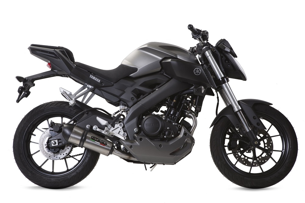 GPR escape compatible con  Yamaha Mt 125 2017-2019, New Grand Prix Evo Titanium, Escape completo, no legal para países de la UE, con db killer extraíble 