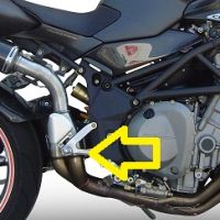 Escape compatible con Mv Agusta Brutale 910 S - R 2005-2011, M3 Inox , Escape legal, homologado, silenciador con db killer desmontable y tubo de conexión específico 