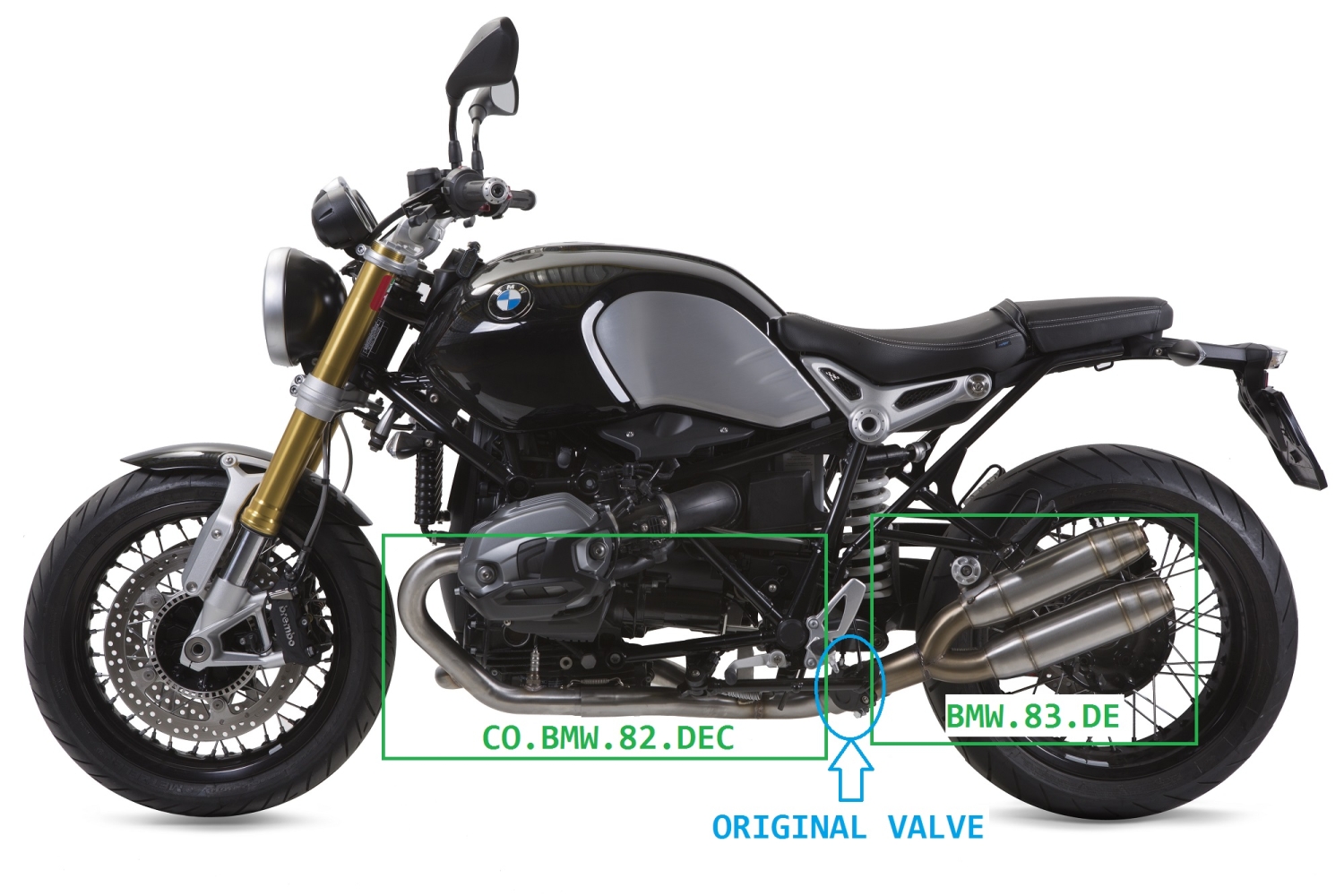 GPR escape compatible con  Bmw R Nine-T 1200 -Pure -Racer -Scrambler -Urban G-S 2013-2016, Deeptone Inox, Escape completo homologado y legal,con catalizador incluido db killer extraíble 