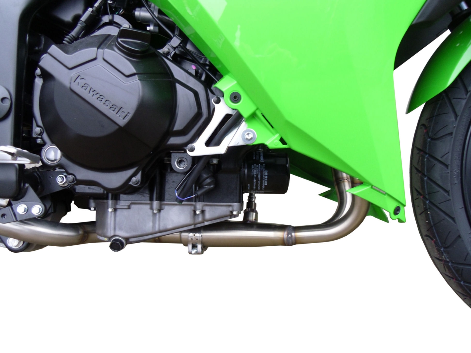 Escape compatible con Kawasaki Ninja 300 R 2012-2017, Deeptone Inox, Escape completo, no legal para países de la UE, con db killer extraíble 
