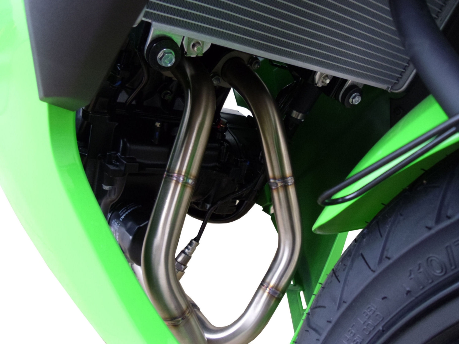 Escape compatible con Kawasaki Ninja 300 R 2012-2017, Deeptone Inox, Escape completo, no legal para países de la UE, con db killer extraíble 