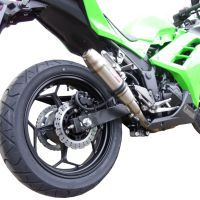 Escape compatible con Kawasaki Ninja 300 R 2012-2017, Deeptone Inox, Escape legal, homologado, silenciador con db killer desmontable y tubo de conexión específico 