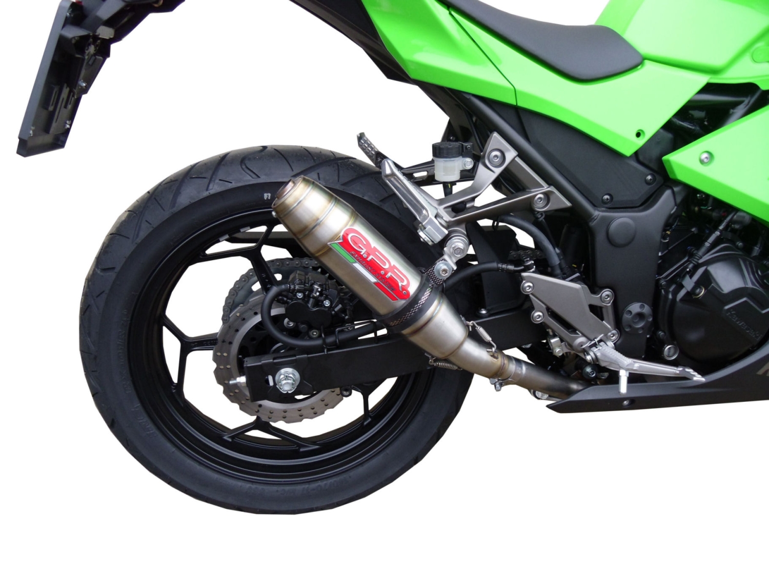 Escape compatible con Kawasaki Ninja 300 R 2012-2017, Deeptone Inox, Escape legal, homologado, silenciador con db killer desmontable y tubo de conexión específico 