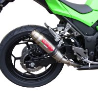Escape compatible con Kawasaki Ninja 300 R 2012-2017, Deeptone Inox, Escape legal, homologado, silenciador con db killer desmontable y tubo de conexión específico 