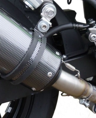 Escape compatible con Kawasaki Ninja 300 R 2012-2017, Powercone Evo, Escape legal, homologado, silenciador con db killer desmontable y tubo de conexión específico 