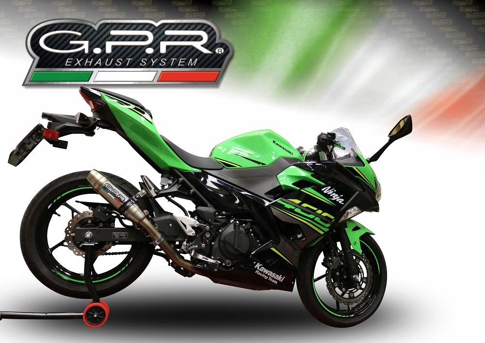 Escape compatible con Kawasaki Z 400 2023-2025, Deeptone Inox, Escape legal, homologado, silenciador con db killer desmontable y tubo de conexión específico 