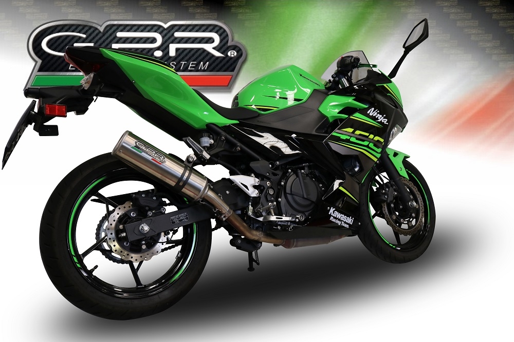 Escape compatible con Kawasaki Z 400 2023-2024, M3 Inox , Escape racing, linea completa, suministrado con colector especifico, articulo sin homologacion 