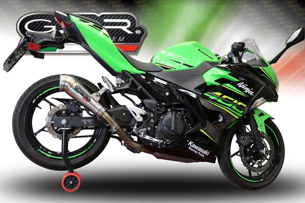 Escape compatible con Kawasaki Ninja 500 2023-2025, Powercone Evo, Escape legal, homologado, silenciador con db killer desmontable y tubo de conexión específico 