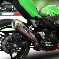 Escape compatible con Kawasaki Ninja 500 2023-2025, Powercone Evo, Escape legal, homologado, silenciador con db killer desmontable y tubo de conexión específico 