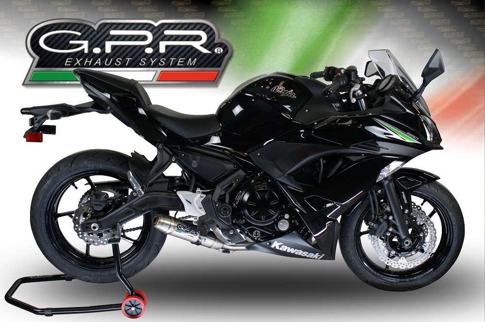 Escape compatible con Kawasaki Ninja 650 2021-2022, Deeptone Inox, Escape completo, no legal para países de la UE, con db killer extraíble 