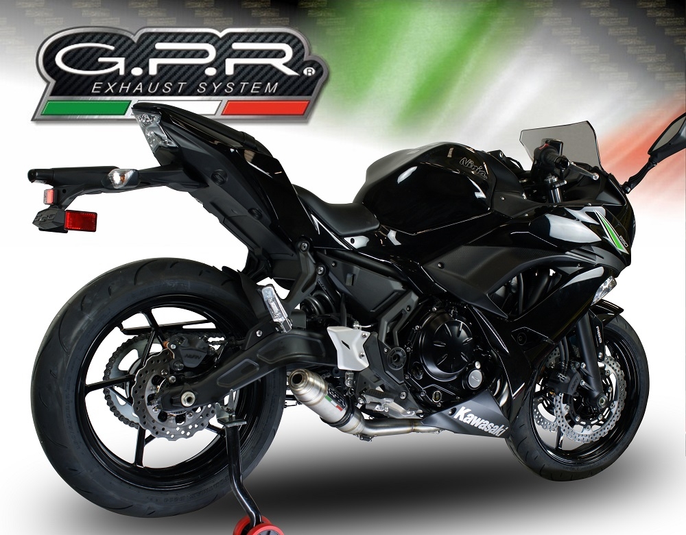 Escape compatible con Kawasaki Ninja 650 2021-2022, Deeptone Inox, Escape completo, no legal para países de la UE, con db killer extraíble 