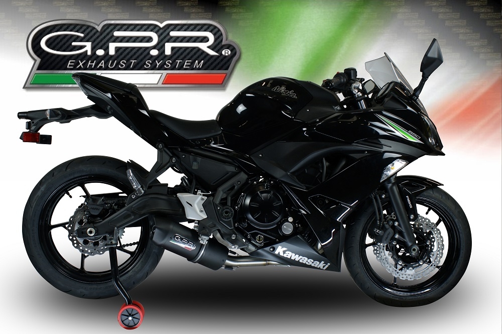 Escape compatible con Kawasaki Ninja 650 2023-2024, Furore Evo4 Poppy, Escape completo, no legal para países de la UE, con db killer extraíble 
