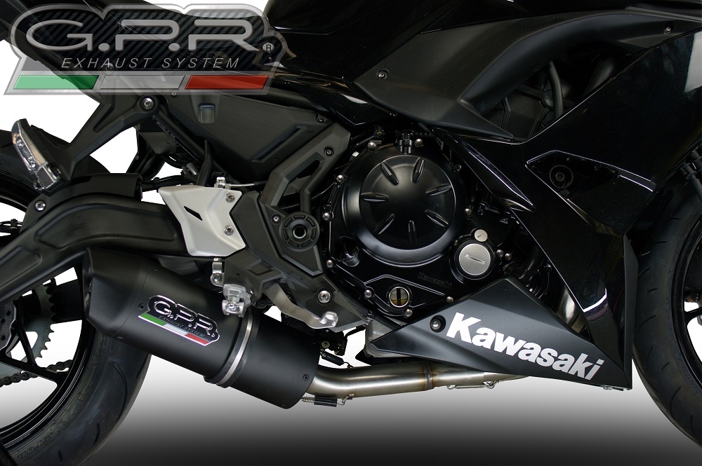 Escape compatible con Kawasaki Ninja 650 2021-2022, Furore Nero, Escape completo, no legal para países de la UE, con db killer extraíble 