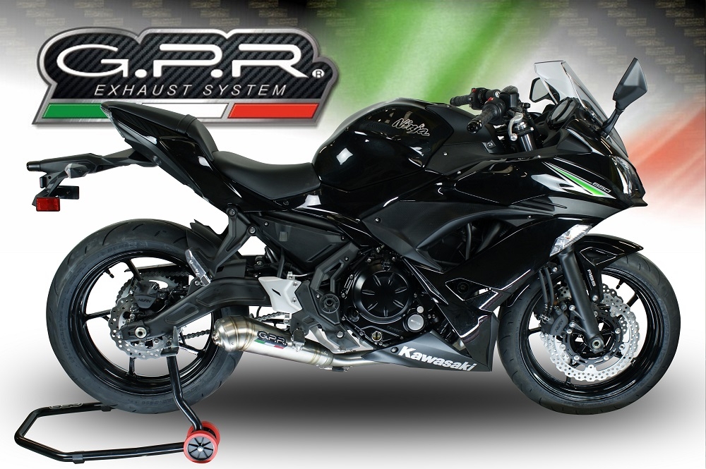 Escape compatible con Kawasaki Ninja 650 2017-2020, Powercone Evo, Escape completo, no legal para países de la UE, con db killer extraíble 