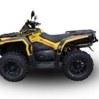 Escape compatible con Can Am Outlander 650 XMR 2013-2023, Deeptone Atv, Escape legal, homologado, silenciador con db killer desmontable y tubo de conexión específico 