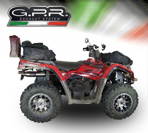 Escape compatible con Can Am Can Am 400 2005-2011, Deeptone Atv, Escape completo homologado y legal, incluido db killer extraíble 