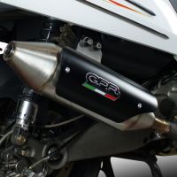 Escape compatible con Kymco Myroad 700 2012-2016, Power Bomb, Escape legal, homologado, silenciador con catalizador, db killer desmontable y tubo de conexión específico 