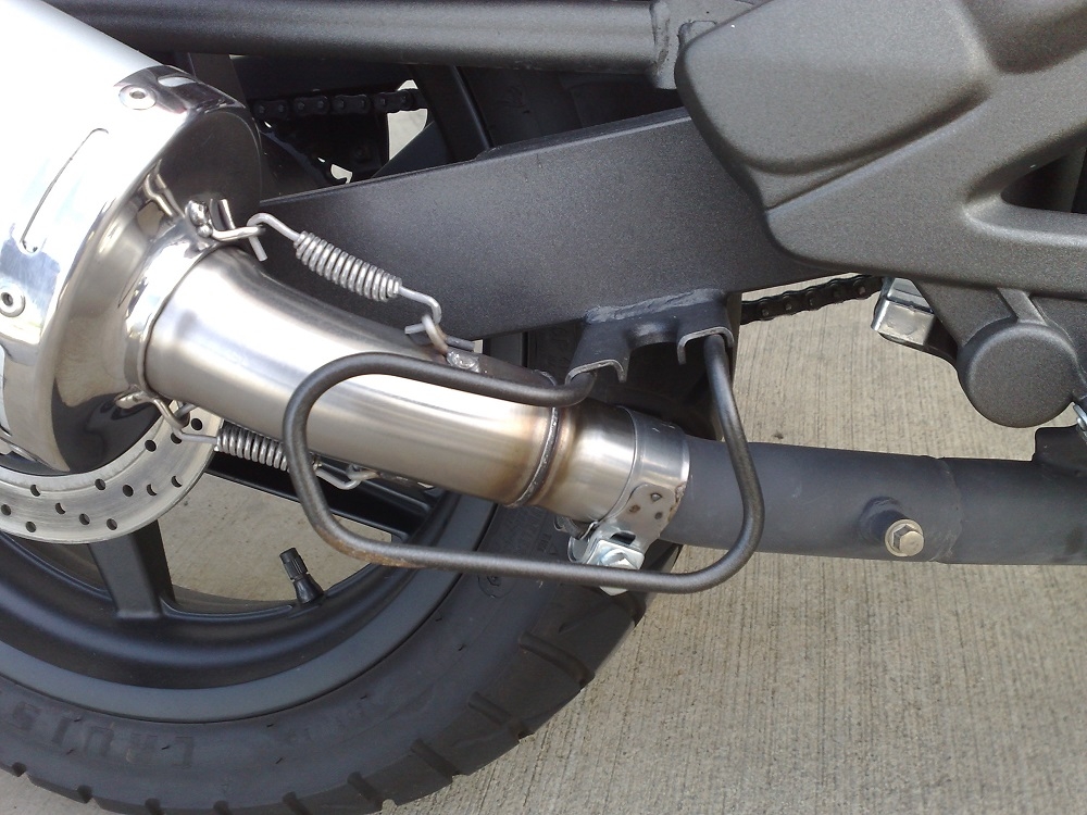 Escape compatible con Kymco Quannon 125 2007-2016, Albus Ceramic, Escape legal, homologado, silenciador con db killer desmontable y tubo de conexión específico 