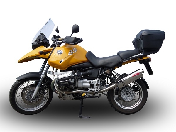 Escape compatible con Bmw R 850 R 2003-2007, Trioval, Escape legal, homologado, silenciador con db killer desmontable y tubo de conexión específico 