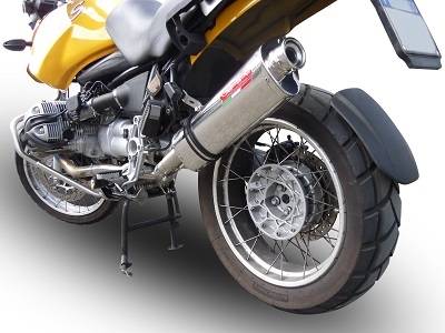 Escape compatible con Bmw R 850 R 2003-2007, Trioval, Escape legal, homologado, silenciador con db killer desmontable y tubo de conexión específico 