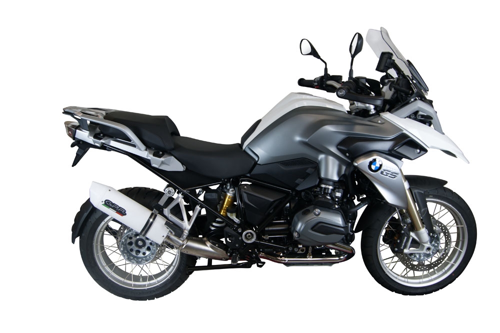 Escape compatible con Bmw R 1200 Gs 2017-2018, Albus Evo4, Escape legal, homologado, silenciador con db killer desmontable y tubo de conexión específico 