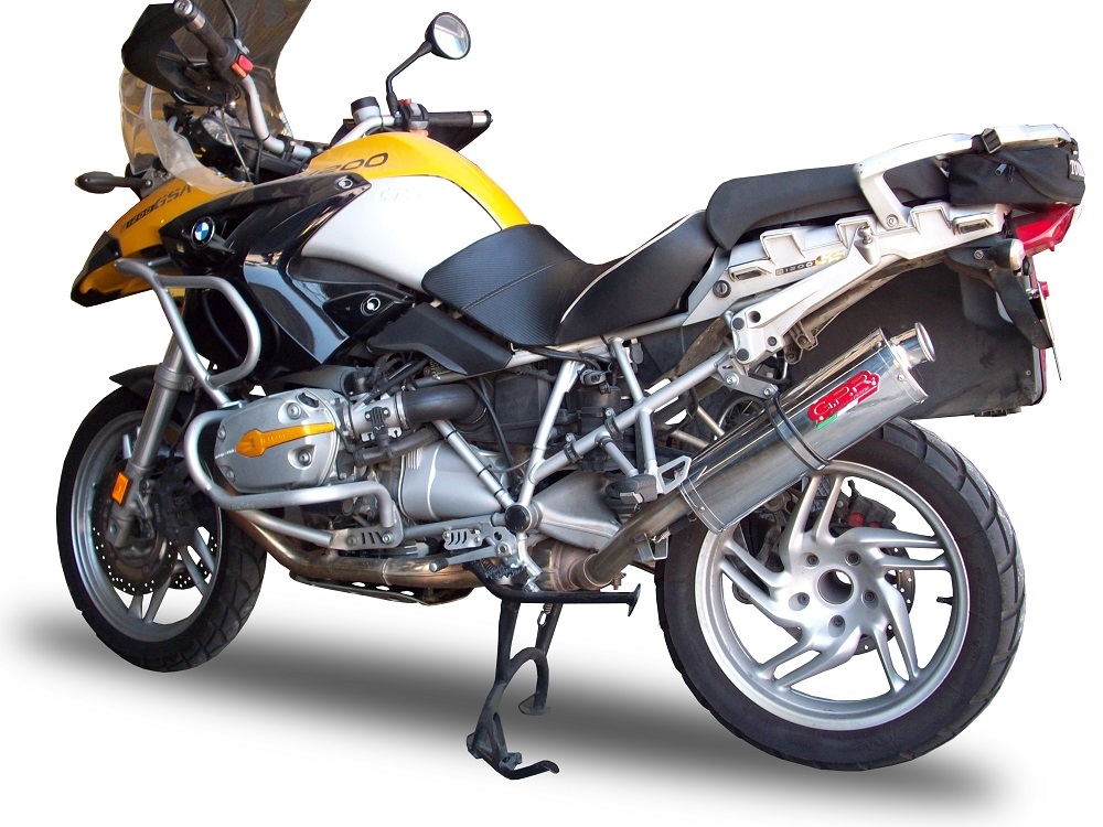 Escape compatible con Bmw R 1200 Gs -Adventure 2004-2009, Trioval, Escape legal, homologado, silenciador con db killer desmontable y tubo de conexión específico 