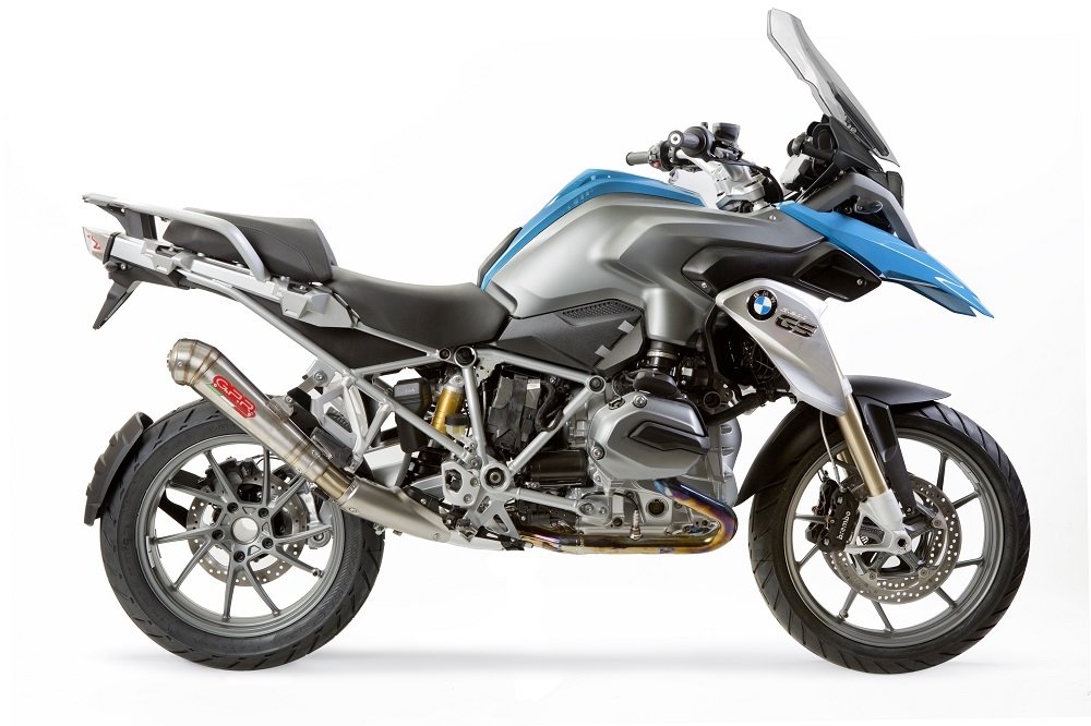 Escape compatible con Bmw R 1200 Gs -Adventure 2014-2016, Powercone Evo, Escape legal, homologado, silenciador con db killer desmontable y tubo de conexión específico 